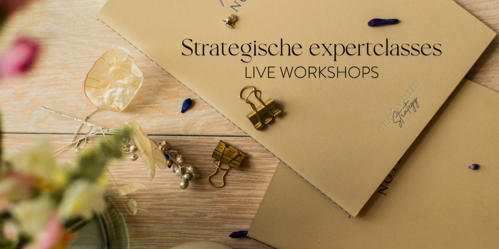 Strategische expertclasses, live workshops bij That's Called Strategy