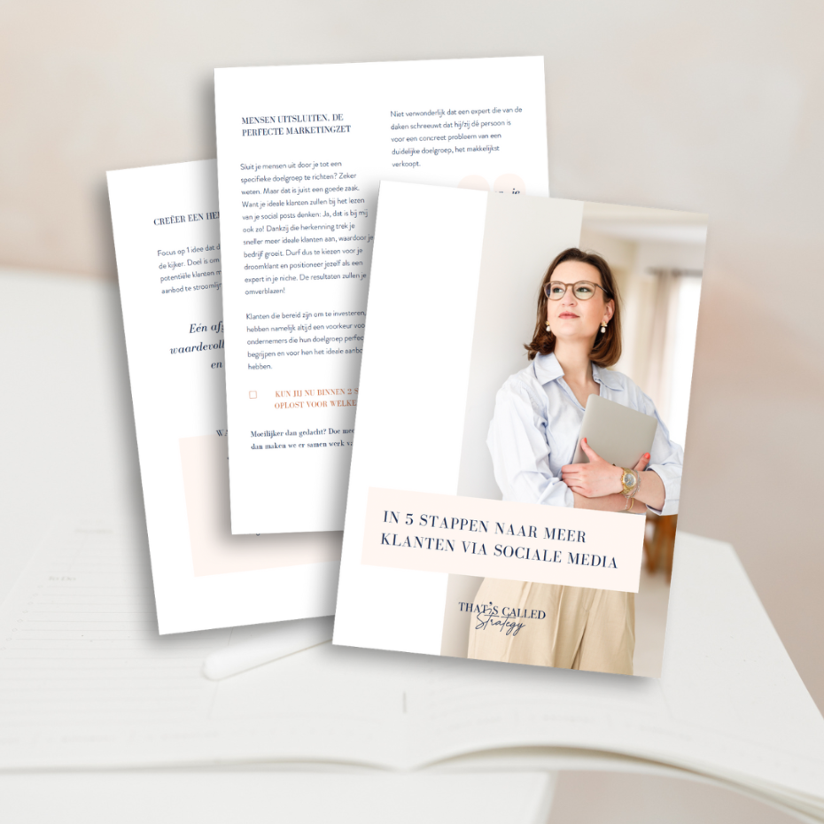Een marketingstrategie voor meer zichtbaarheid op social media, e-book That's Called Strategy
