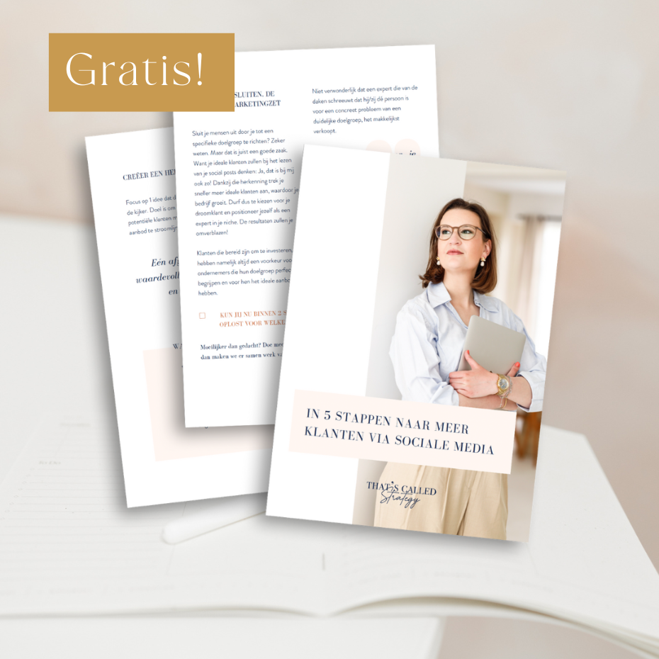Een marketingstrategie voor meer zichtbaarheid op social media, e-book That's Called Strategy