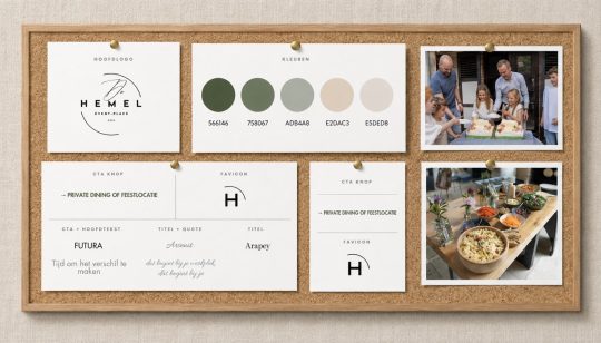 De hemel branding mockup groot